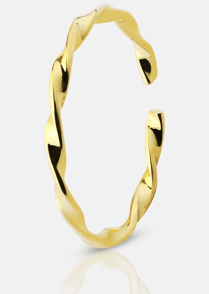 Pierścionek Twist Whisper - 18k Pozłacany