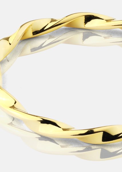 Pierścionek Twist Whisper - 18k Pozłacany