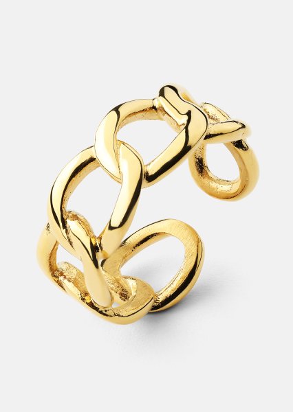 Pierscionek Bold Chain - 18K Pozłacany