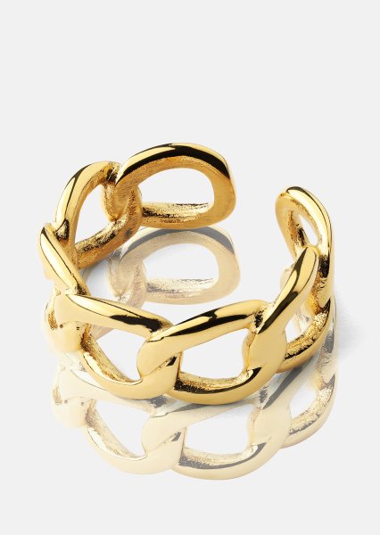 Pierscionek Bold Chain - 18K Pozłacany