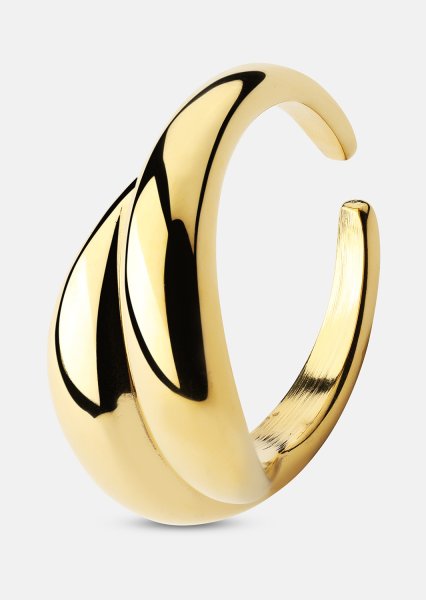 Pierścionek Wave Bold - 18k Pozłacany