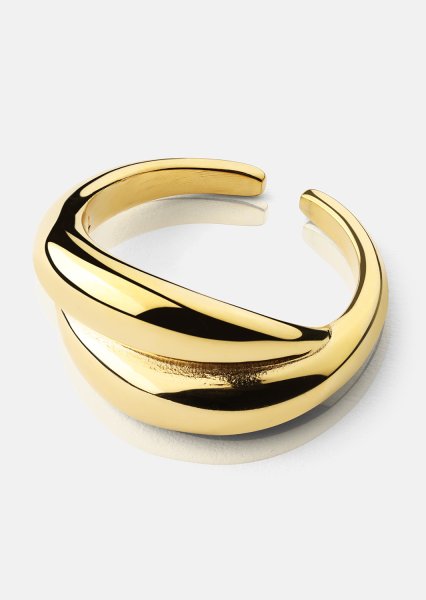 Pierścionek Wave Bold - 18k Pozłacany