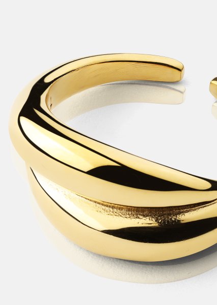 Pierścionek Wave Bold - 18k Pozłacany