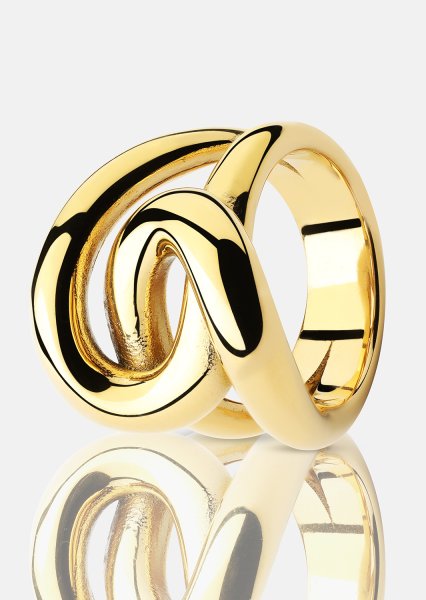Pierscionek Infinity Knot - 18k Gold Plated