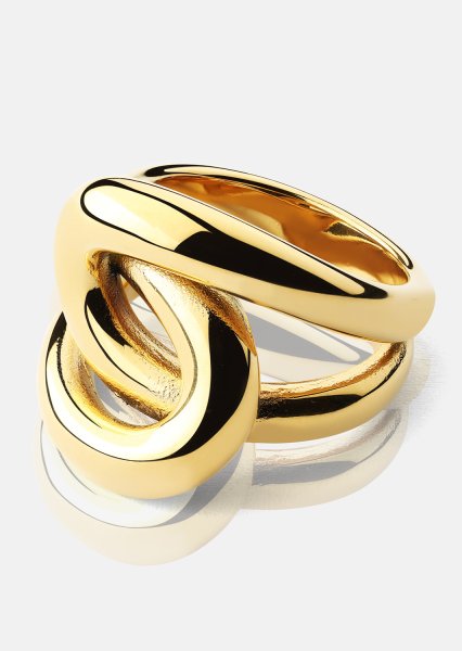 Pierscionek Infinity Knot - 18k Gold Plated
