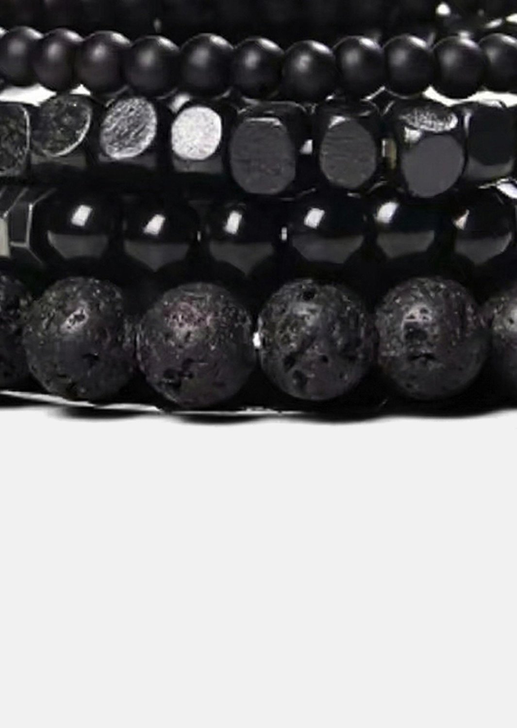 Bransoletka z koralików Obsidian Pulse