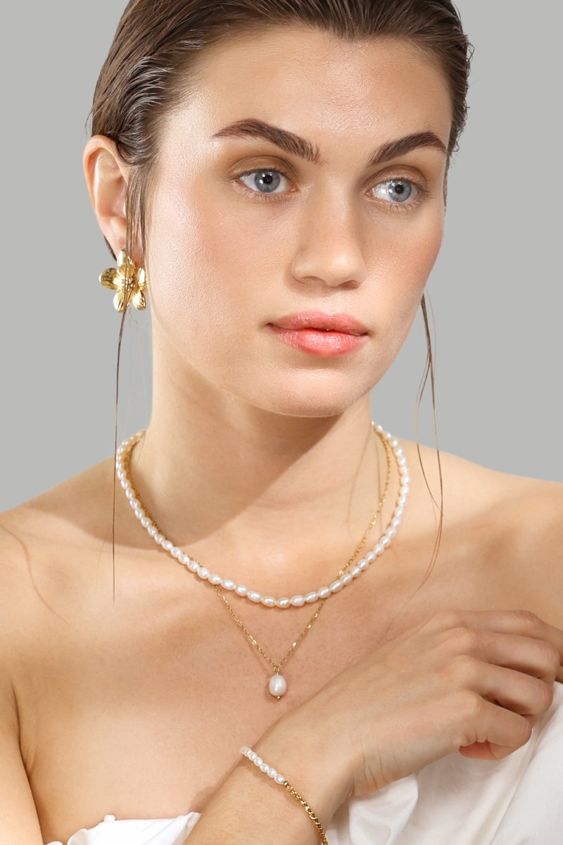 Bransoletka Golden Pearl Chain - 18k Pozłacana