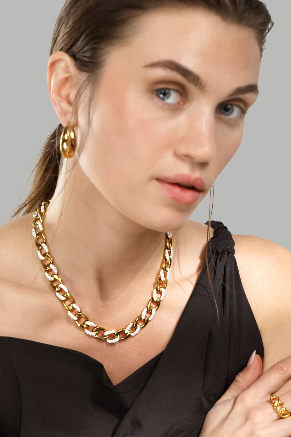 Naszyjnik Cuban Shine - 18k Pozłacany