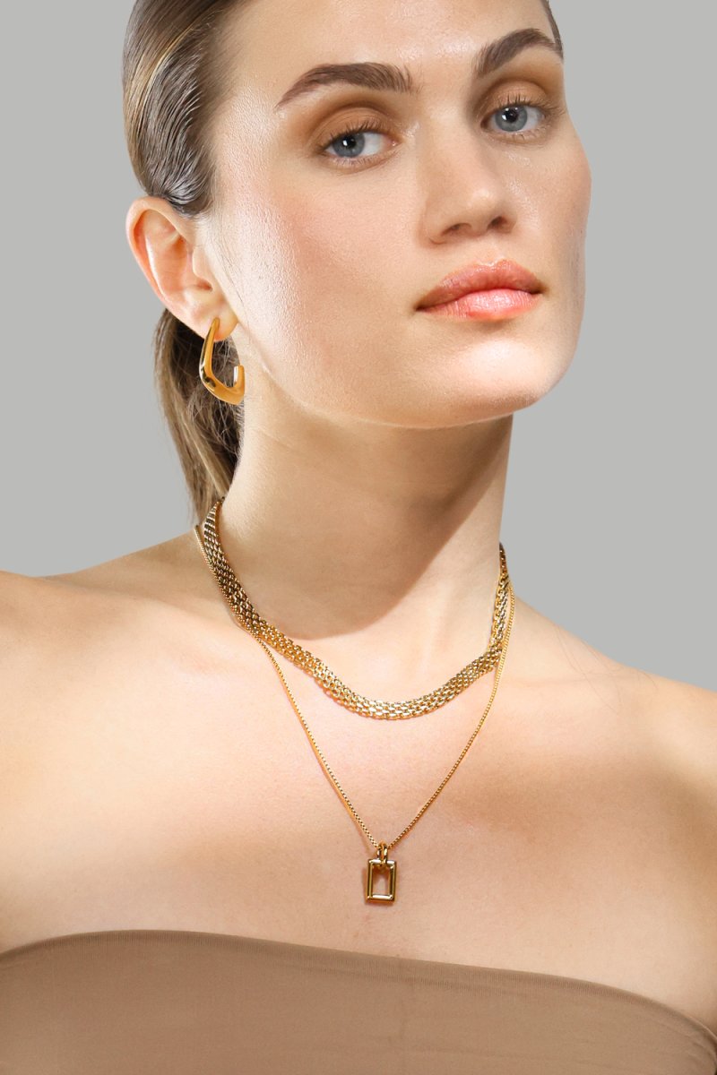Naszyjnik Geometrisk Grace – 18k Pozłacany