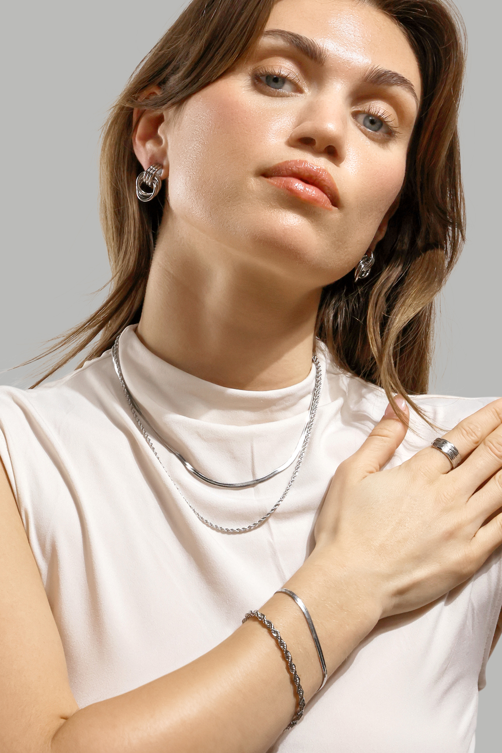 Bransoletka Twist – Posrebrzana