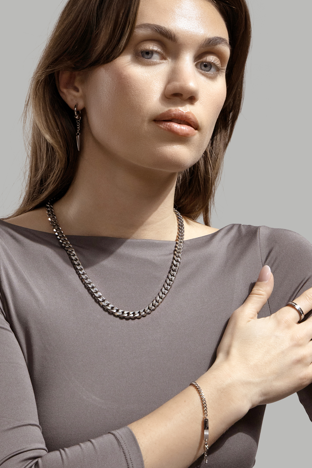 Bransoletka Vanguard Chain - Posrebrzana