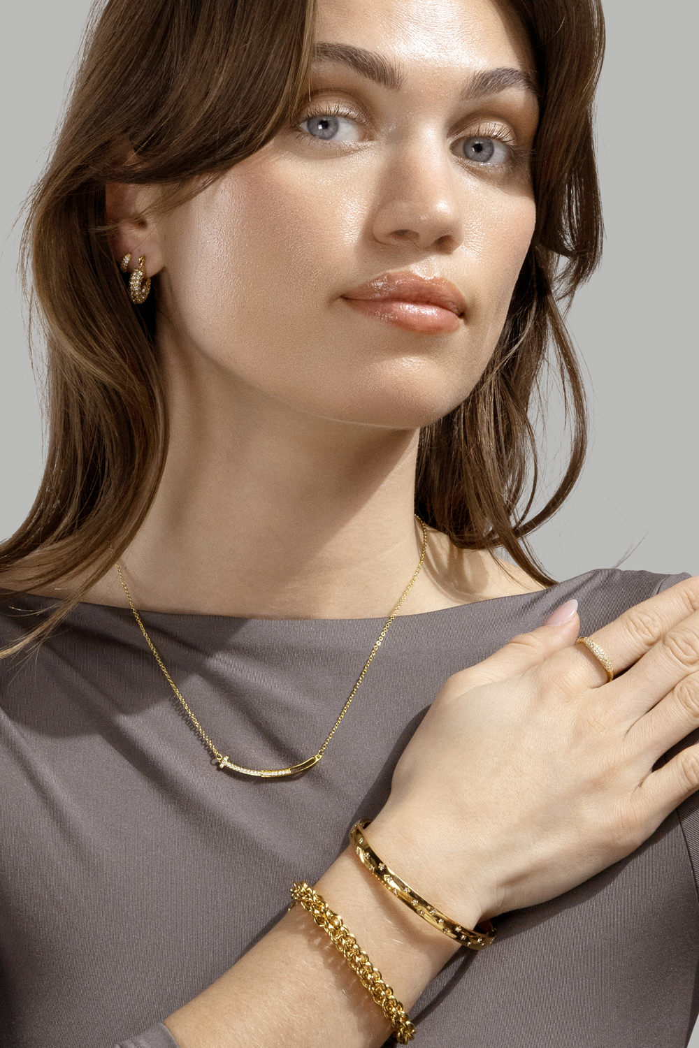 Chunky Pearl Hoop Earrings - 18k Pozłacane