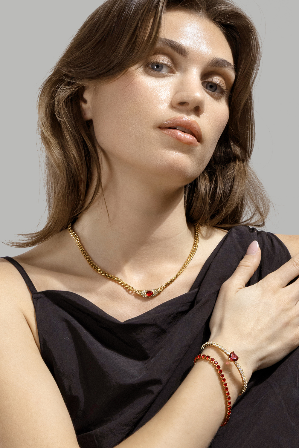 Bransoletka Brillara - 18k Pozłacana