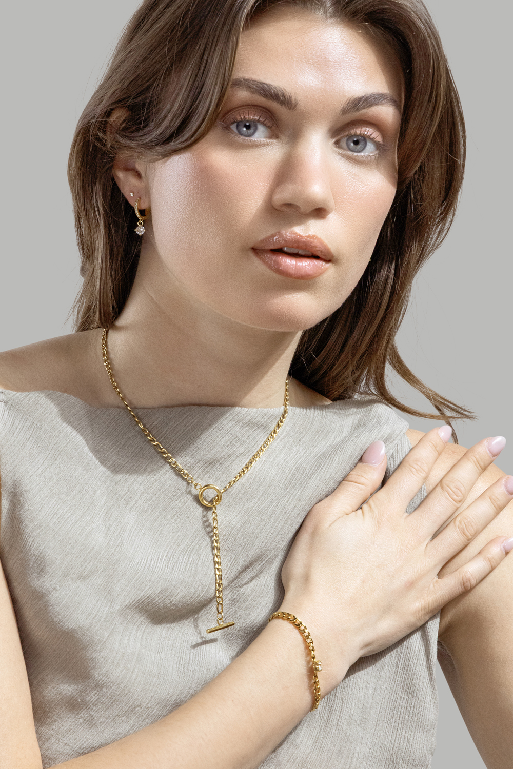 Kolczyk Luxe Whisper - 18k Pozłacany