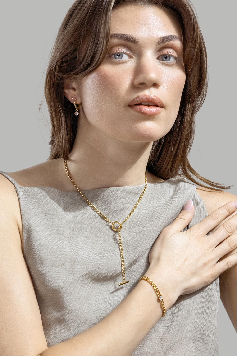 Kolczyk Luxe Whisper - 18k Pozłacany