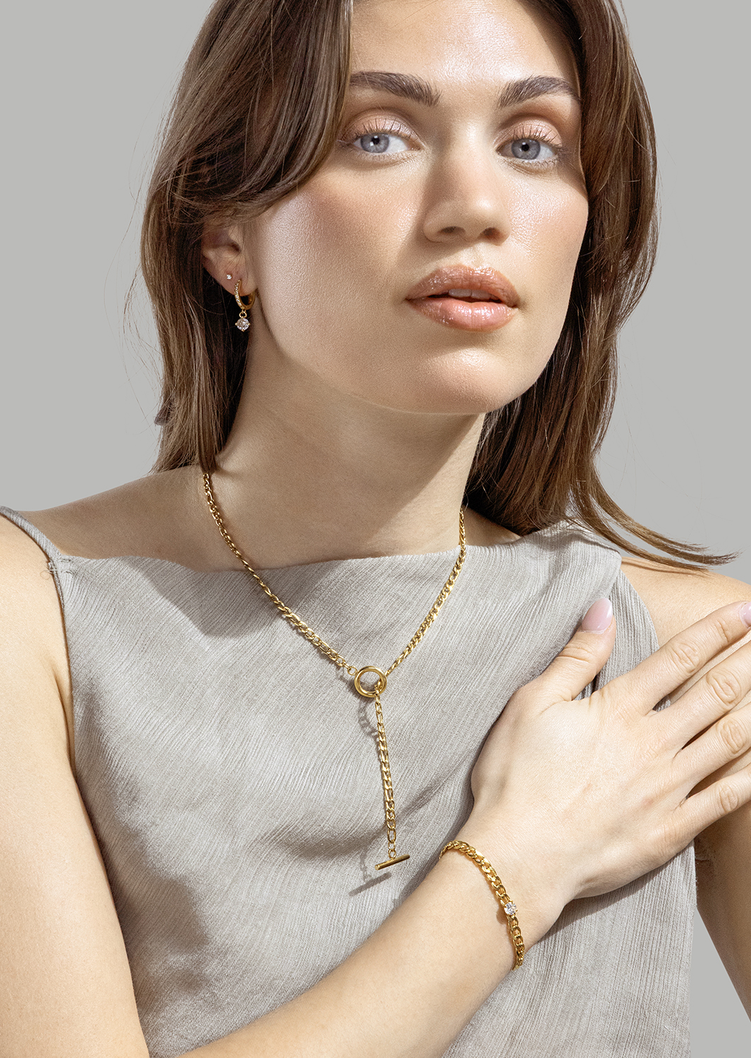 Kolczyk Celeste Drops - 18k Pozłacany