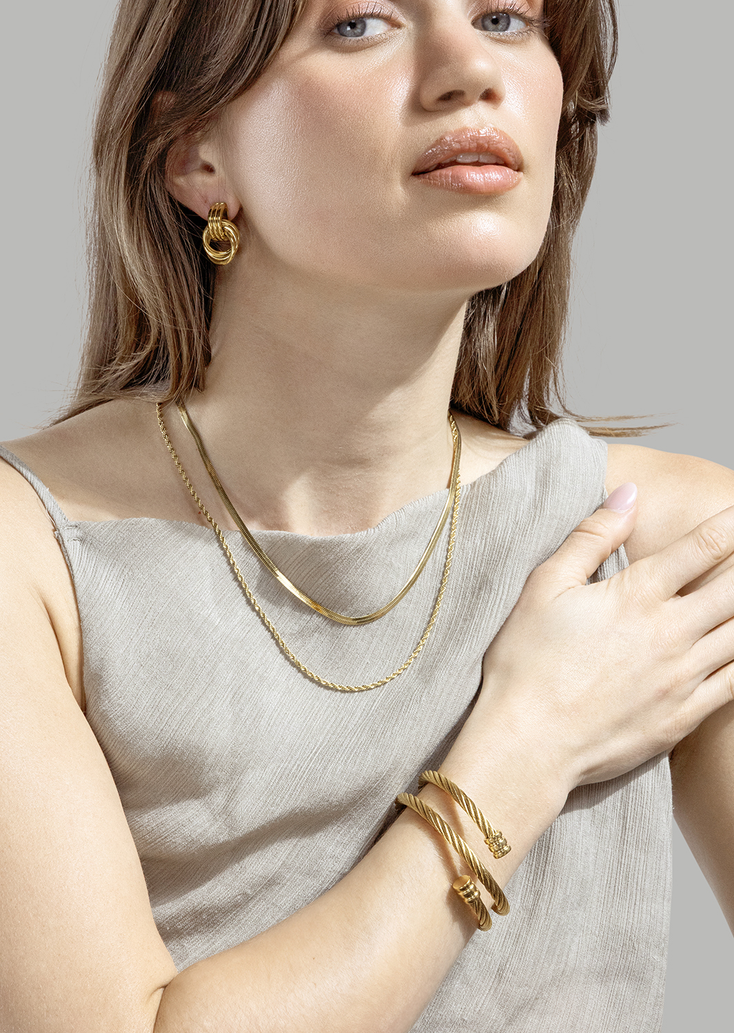 Kolczyk Unity Loop - 18k Gold Plated