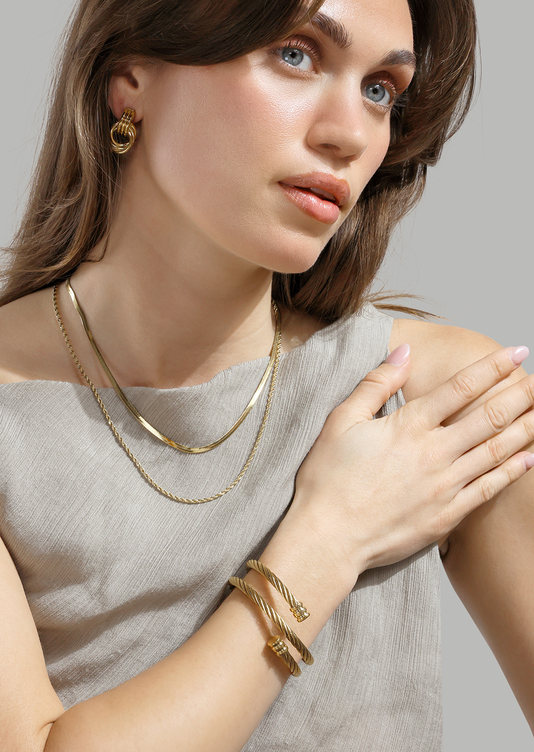 Kolczyk Unity Loop - 18k Gold Plated
