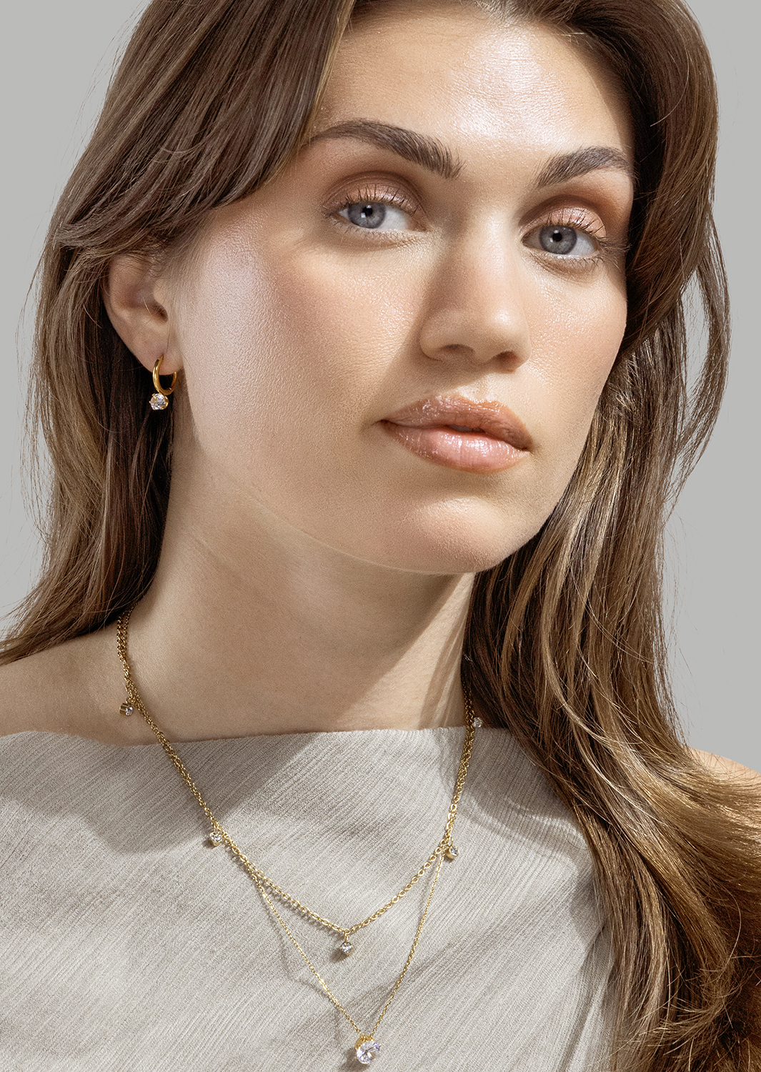 Radiance Drop Kolczyki – 18k Pozłacane