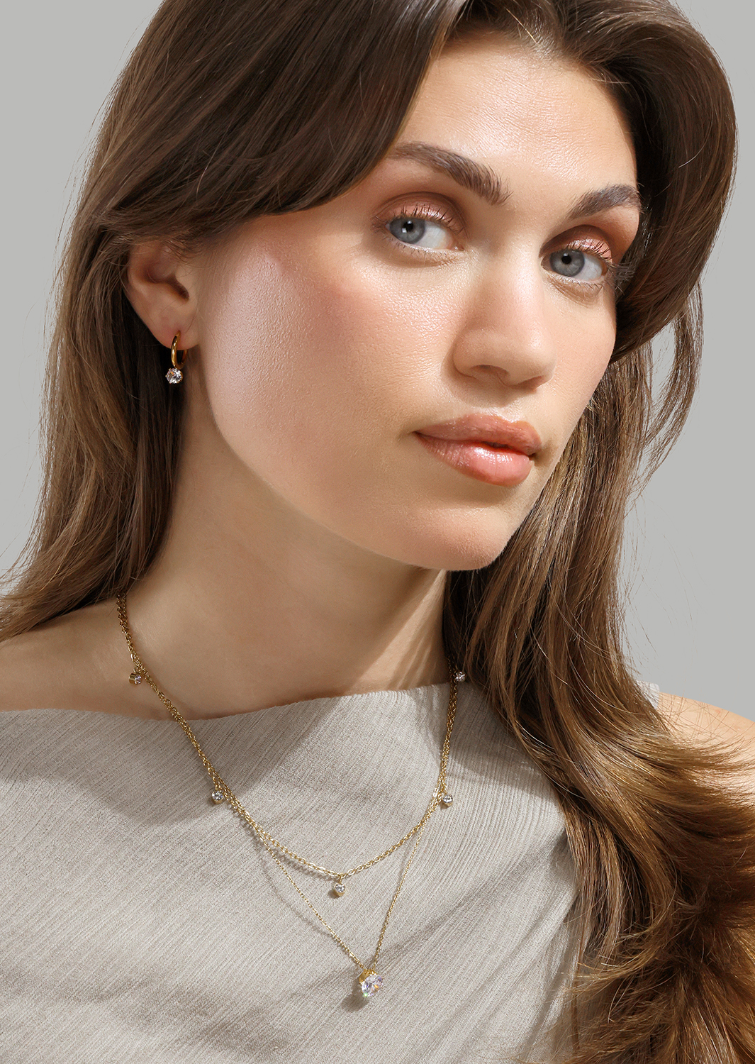 Radiance Drop Kolczyki – 18k Pozłacane