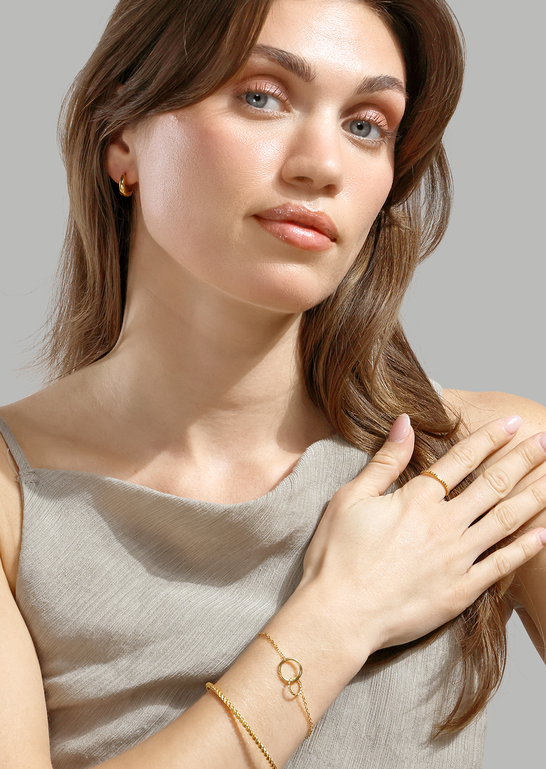 Ring Golden Mosaic - 18k Gold Plated