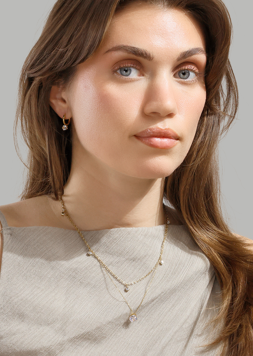 Radiance Drop Kolczyki – 18k Pozłacane