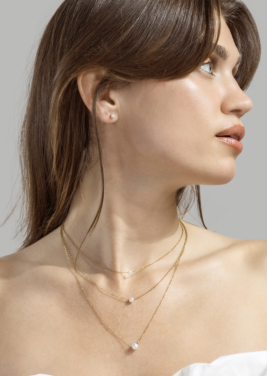 Naszyjnik Mini Pearl - 18k Pozłacany