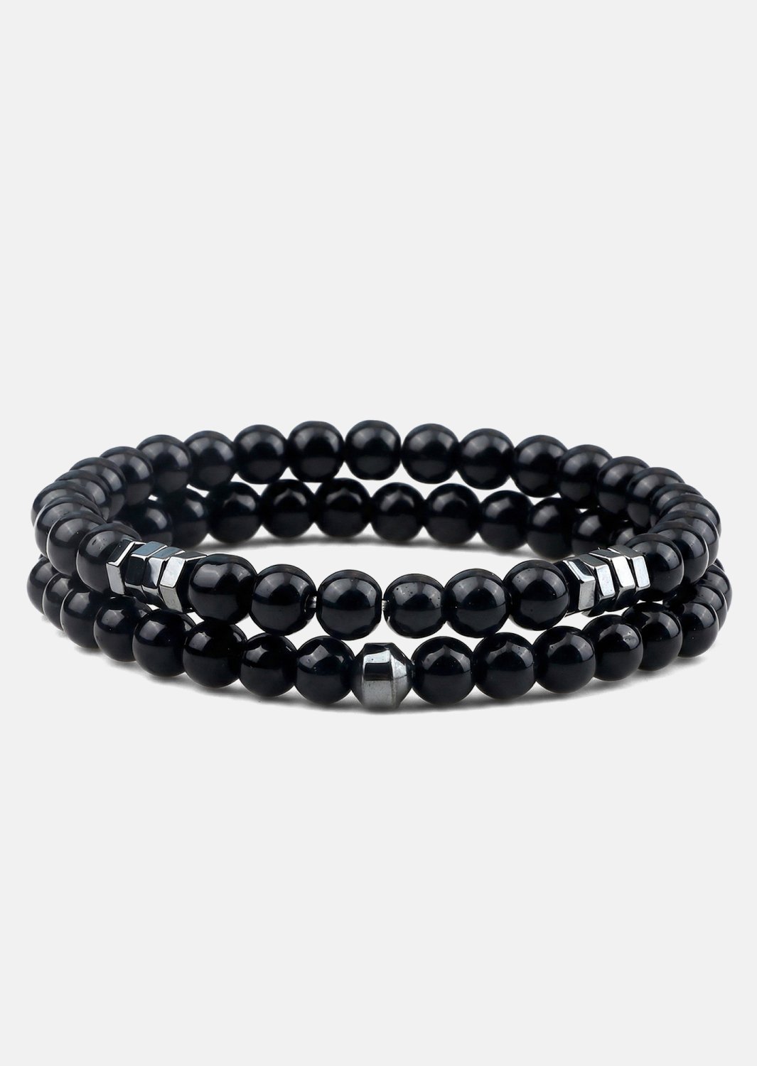 Bransoletka z koralików Obsidian Halo