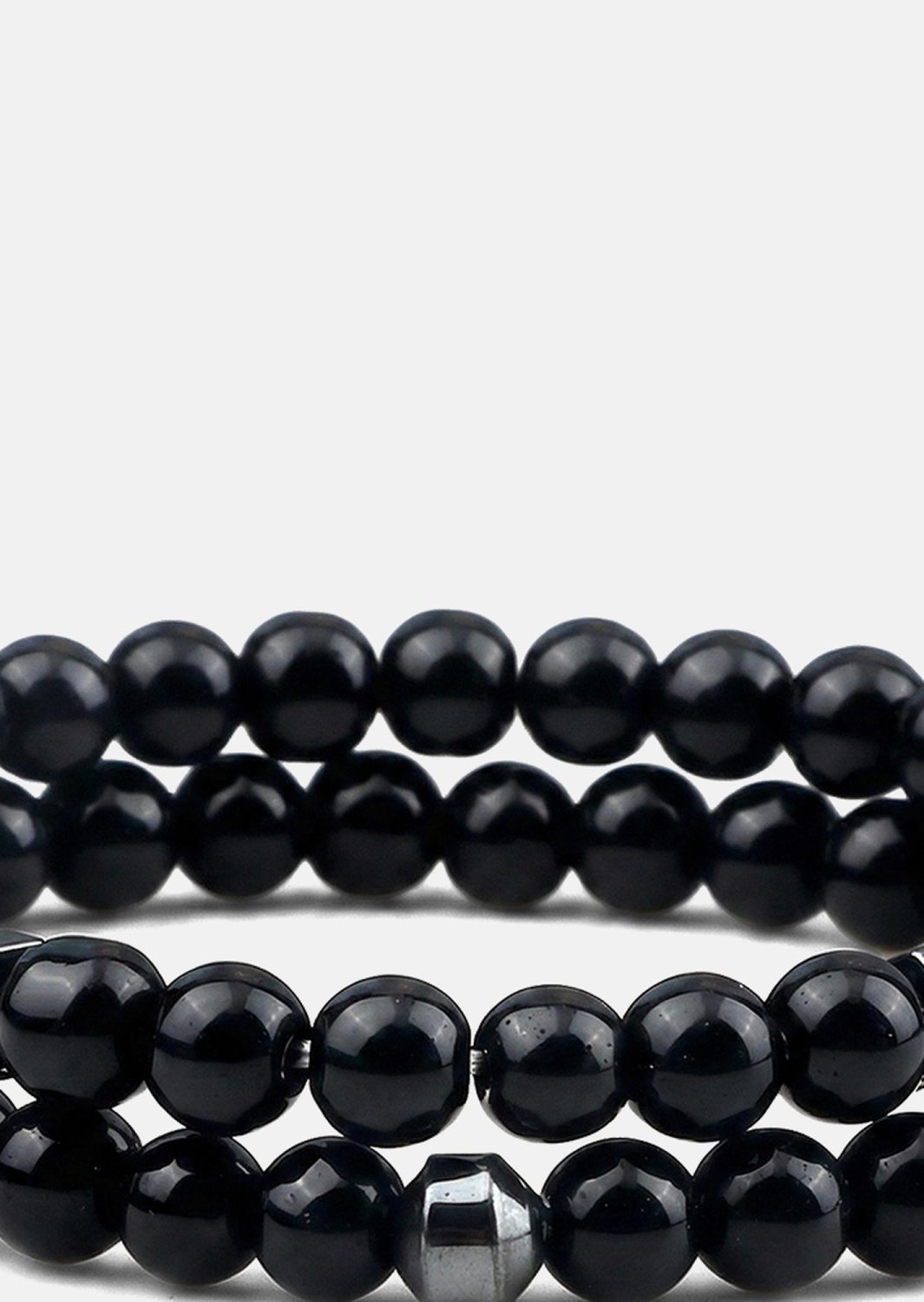Bransoletka z koralików Obsidian Halo