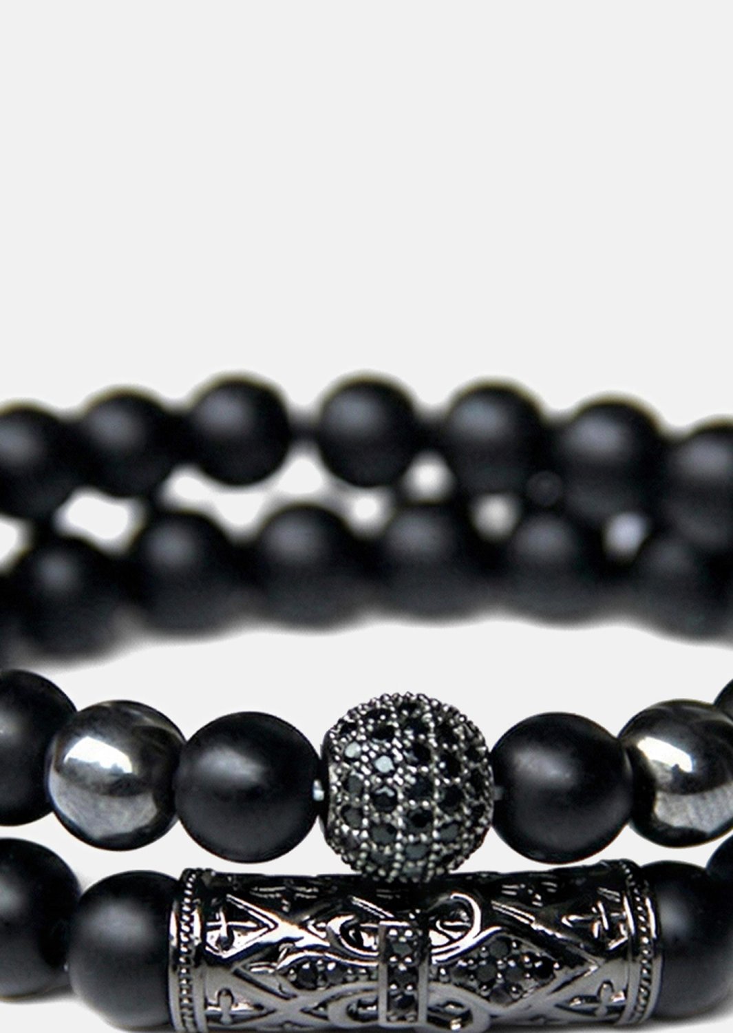Bransoletka z koralików Obsidian Crown