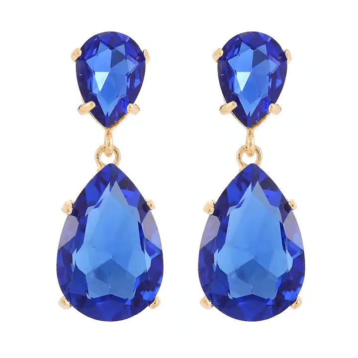 Azulora Blue Kolczyki – 18k Pozłacane
