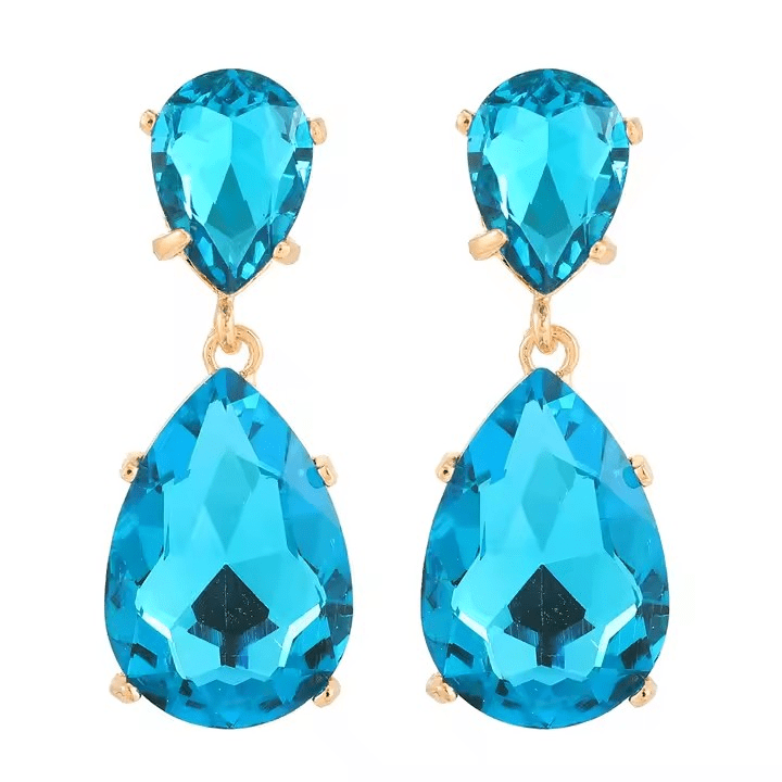 Azulora Icy Blue Kolczyki – 18k Pozłacane
