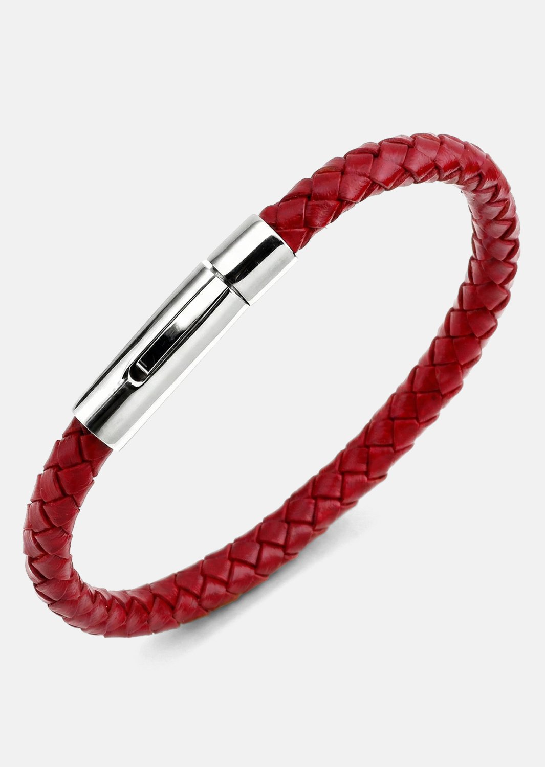 Bransoletka skórzana Crimson Arc