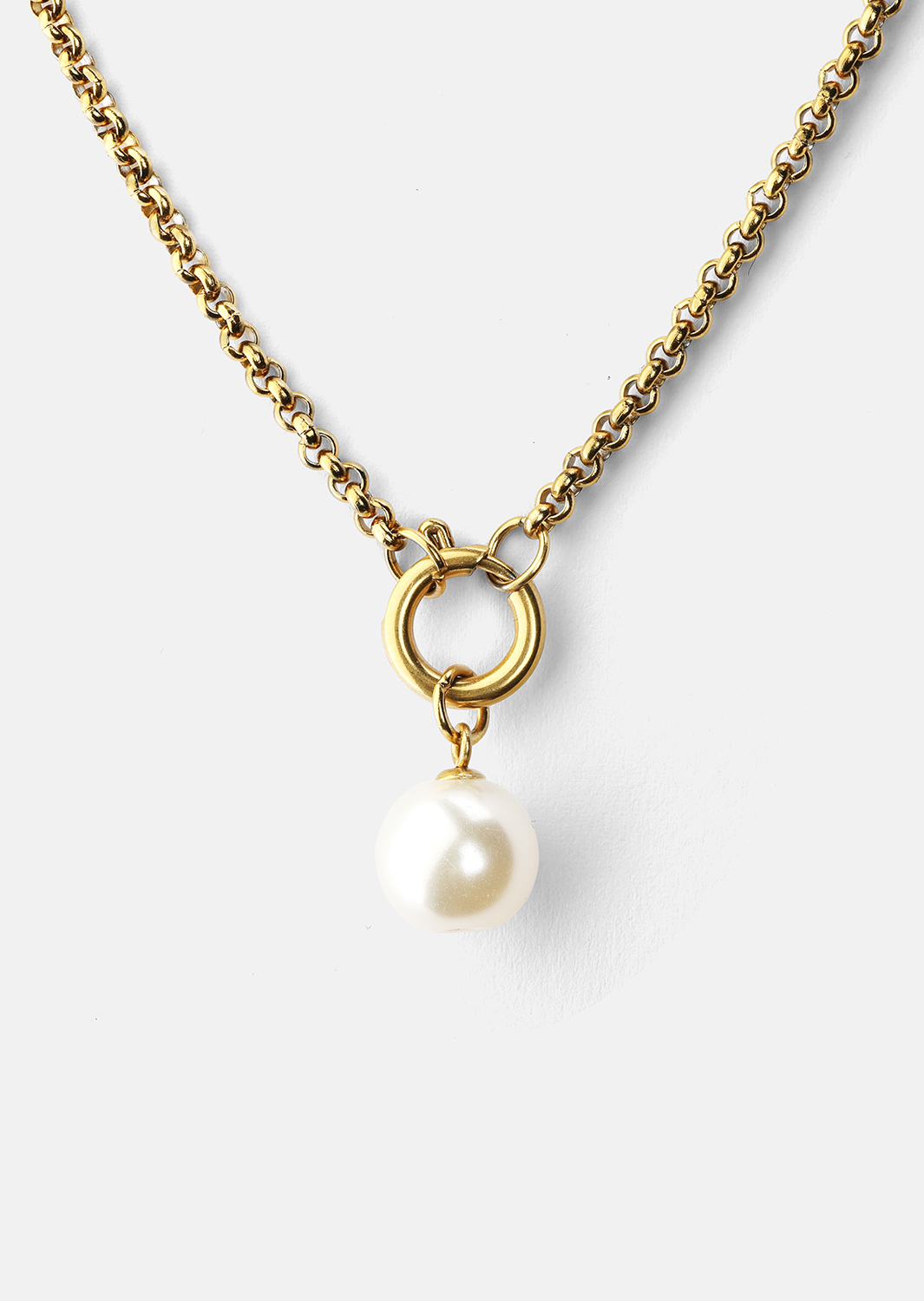 Naszyjnik Opal Circle Necklace - 18k Pozłacany
