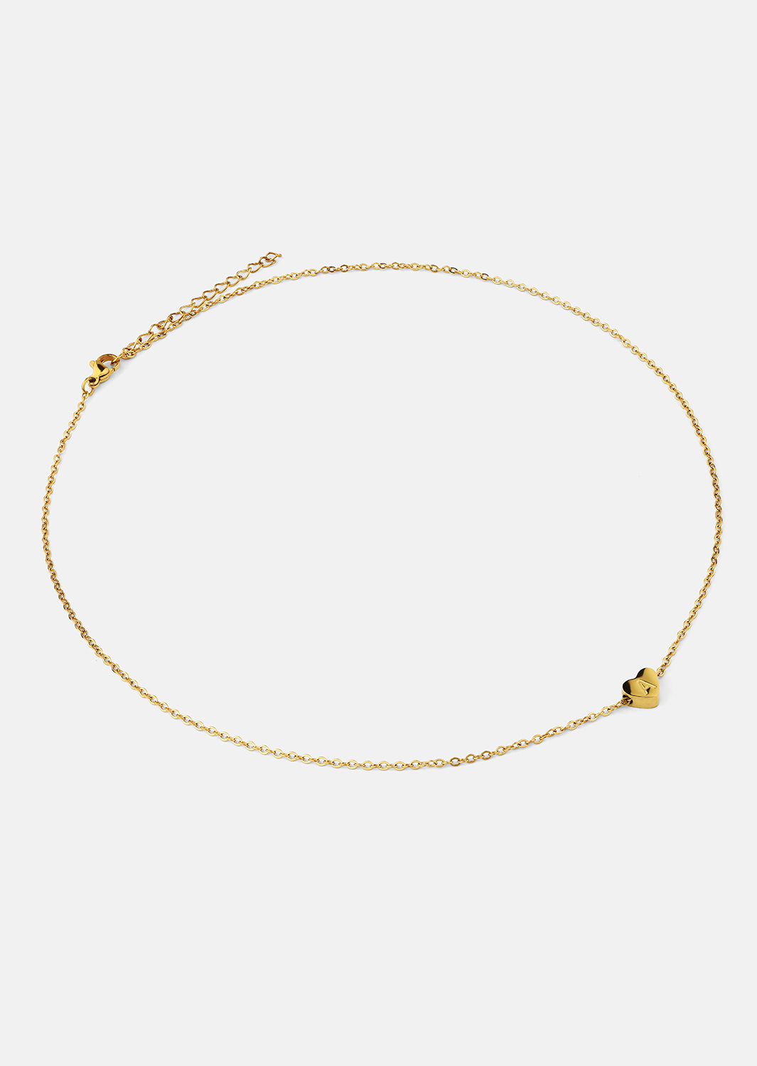 Naszyjnik Heart Letter- 18k Pozłacany
