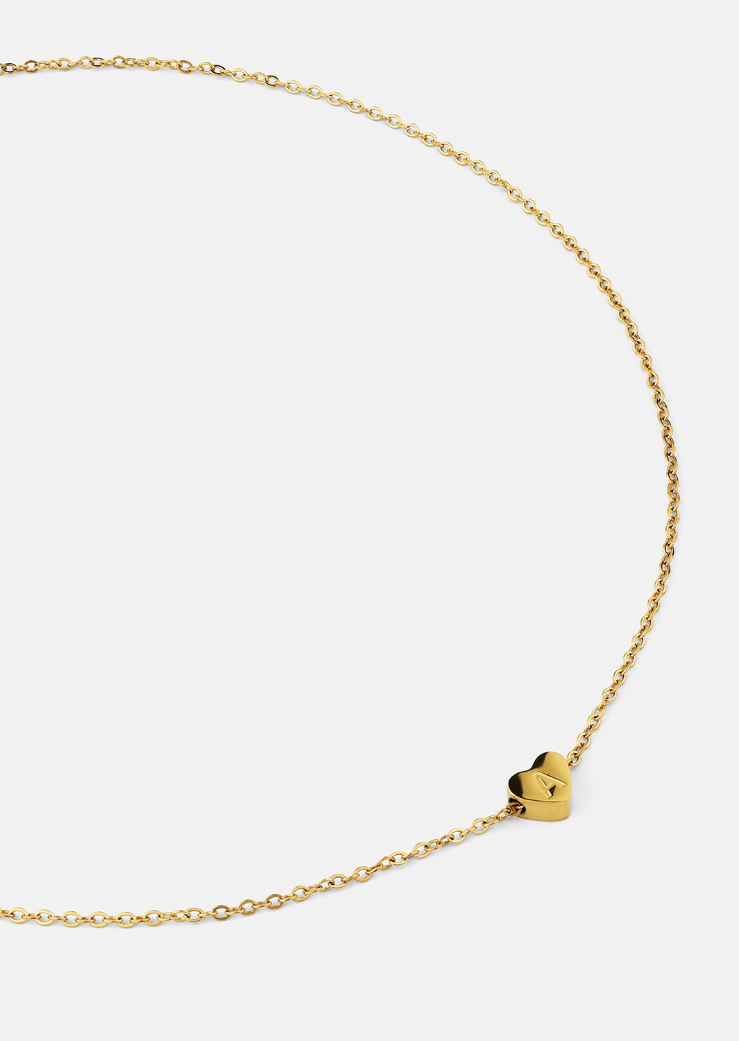 Naszyjnik Heart Letter- 18k Pozłacany