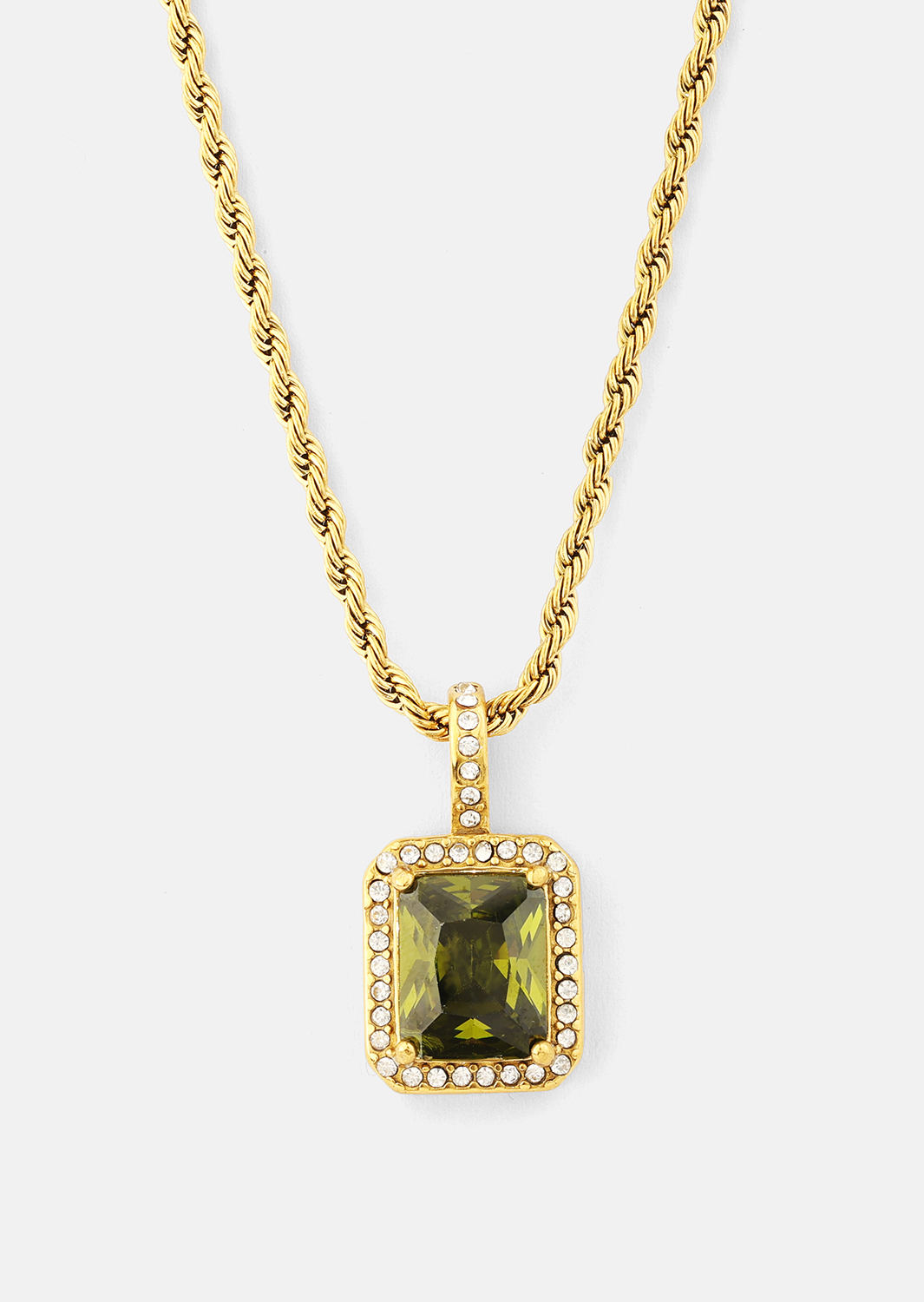 Naszyjnik Green Luxe - 18k Pozłacany