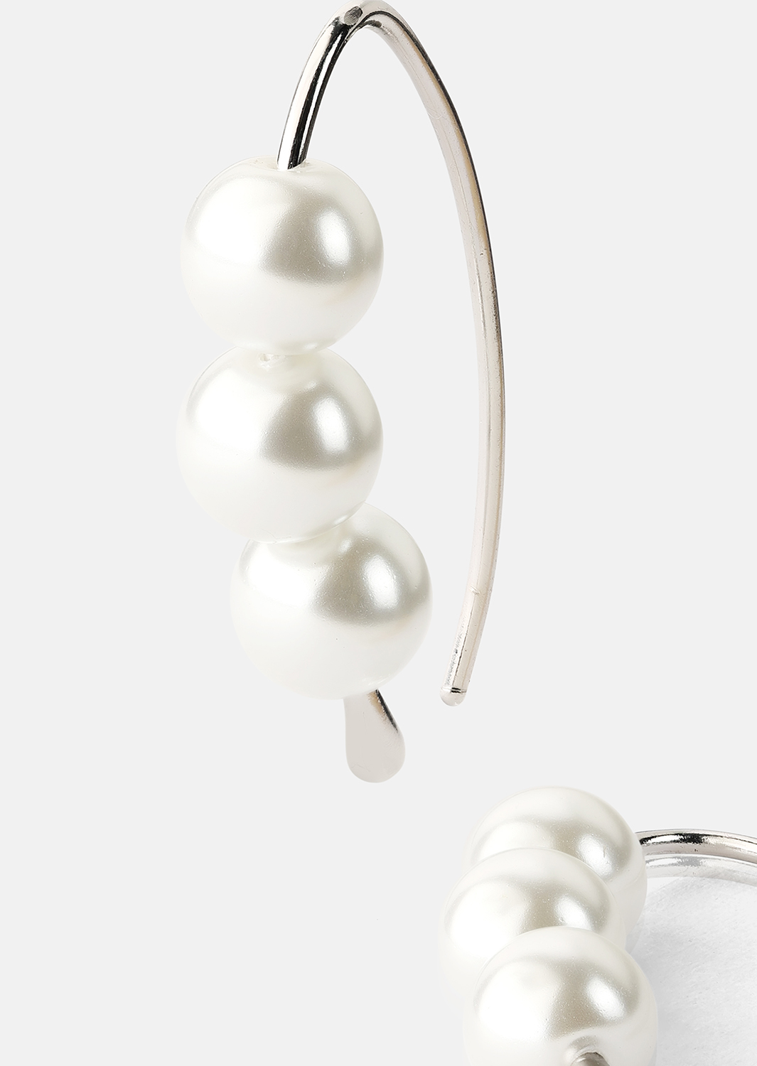 Kolczyk Pearl Arc - Posrebrzany