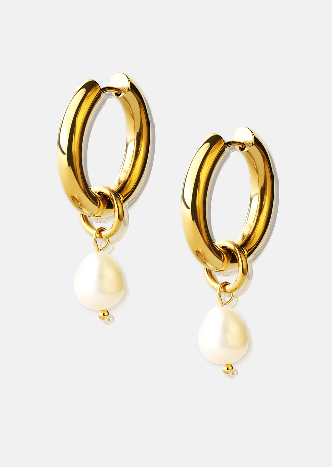 Kolczyk Pearl Drop - 18k Pozłacany