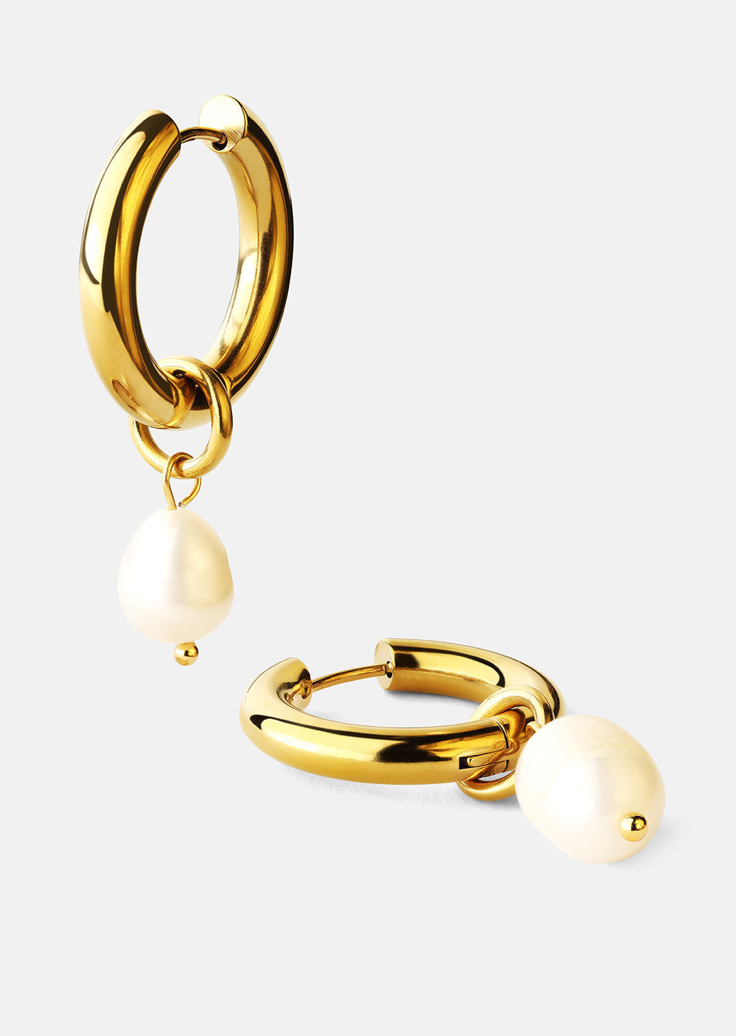 Kolczyk Pearl Drop - 18k Pozłacany