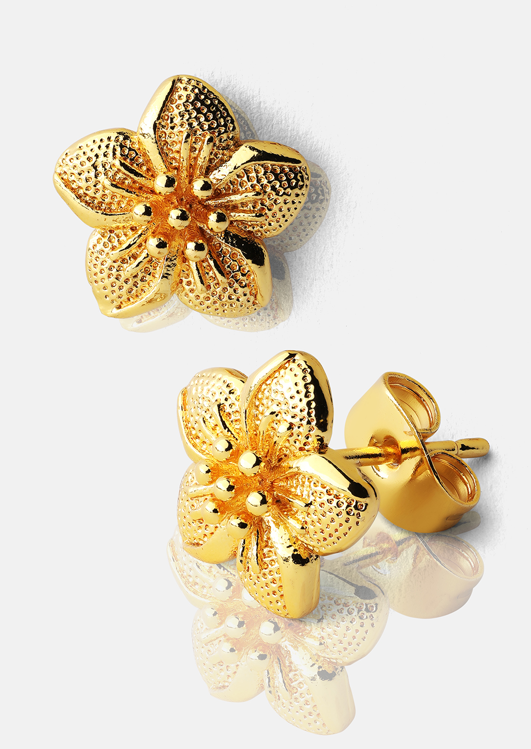 Kolczyk Flores - 18k Pozłacany