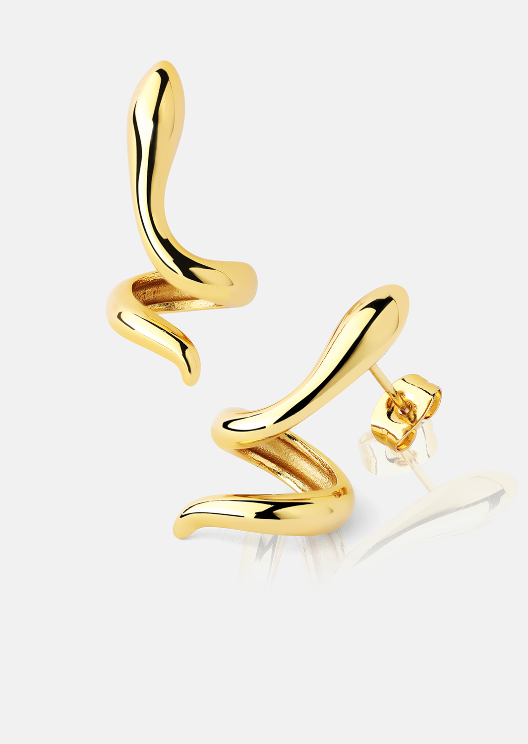 Serpentis Kolczyki – 18k Pozłacane