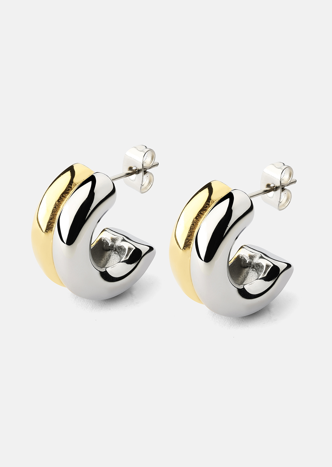 Kolczyk Duo Glow - 18k Pozłacany