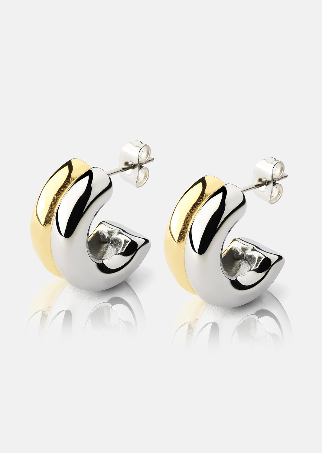 Kolczyk Duo Glow - 18k Pozłacany