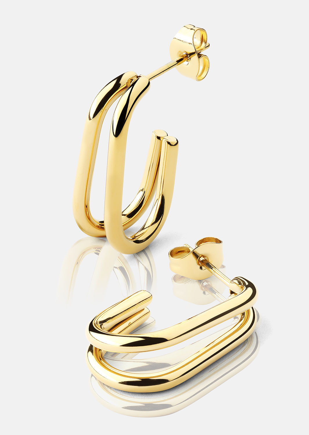 Kolczyki Loop Duo – 18k Pozłacane