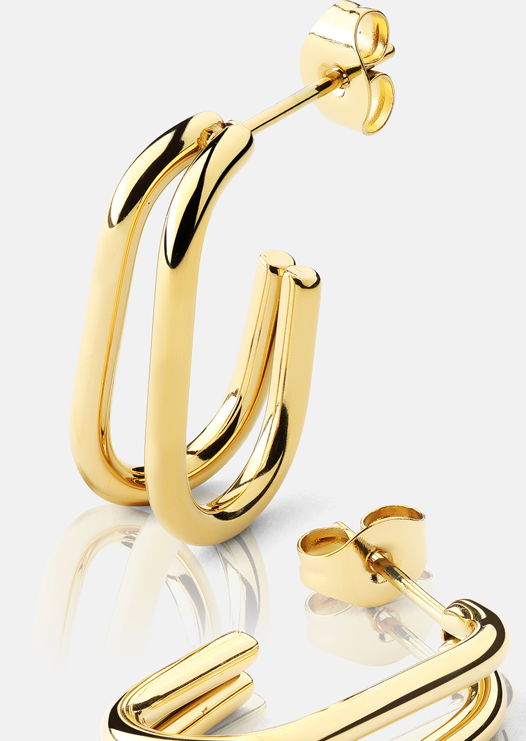 Kolczyki Loop Duo – 18k Pozłacane