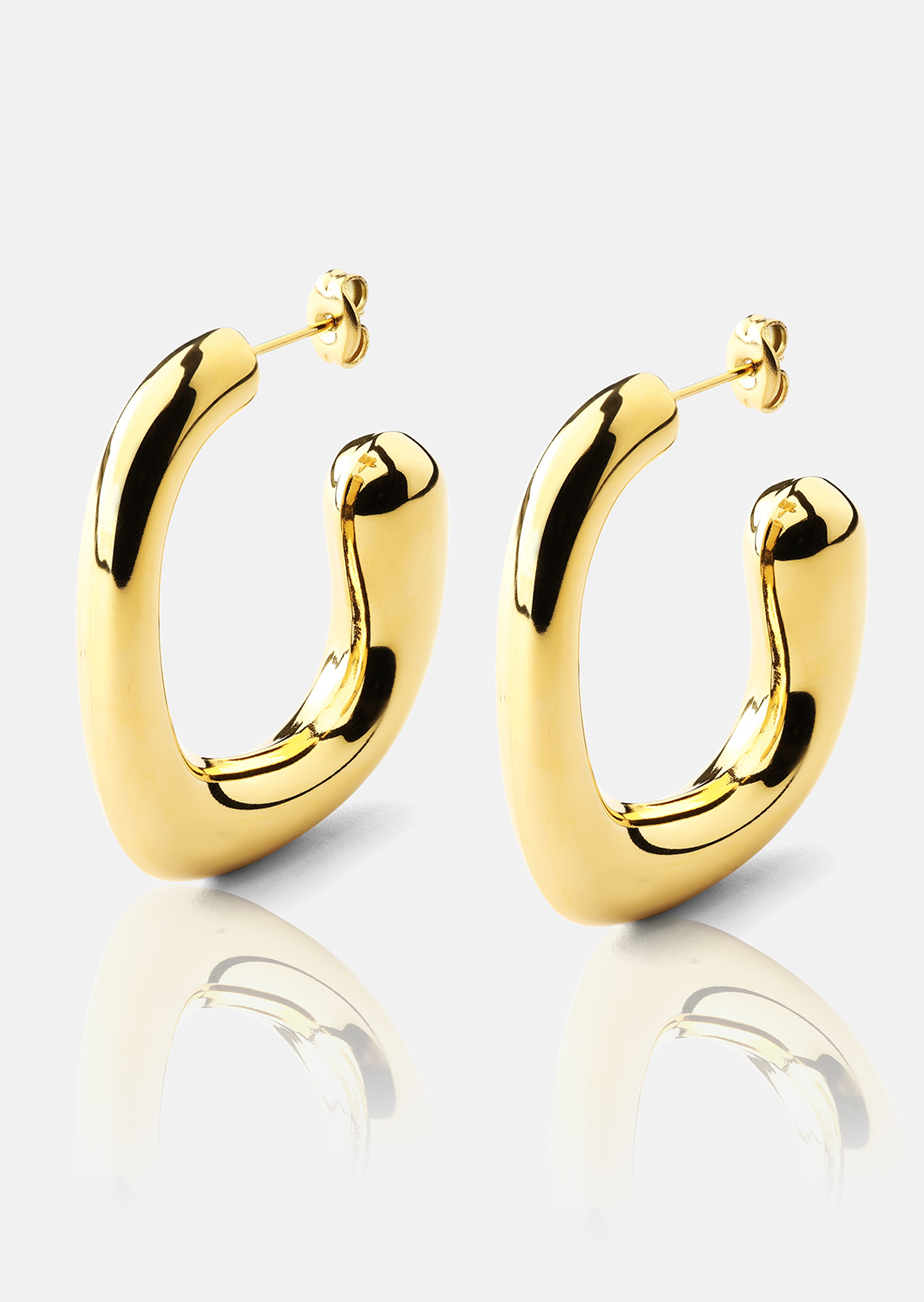 Kolczyk Elegant Curve - 18k Pozłacany