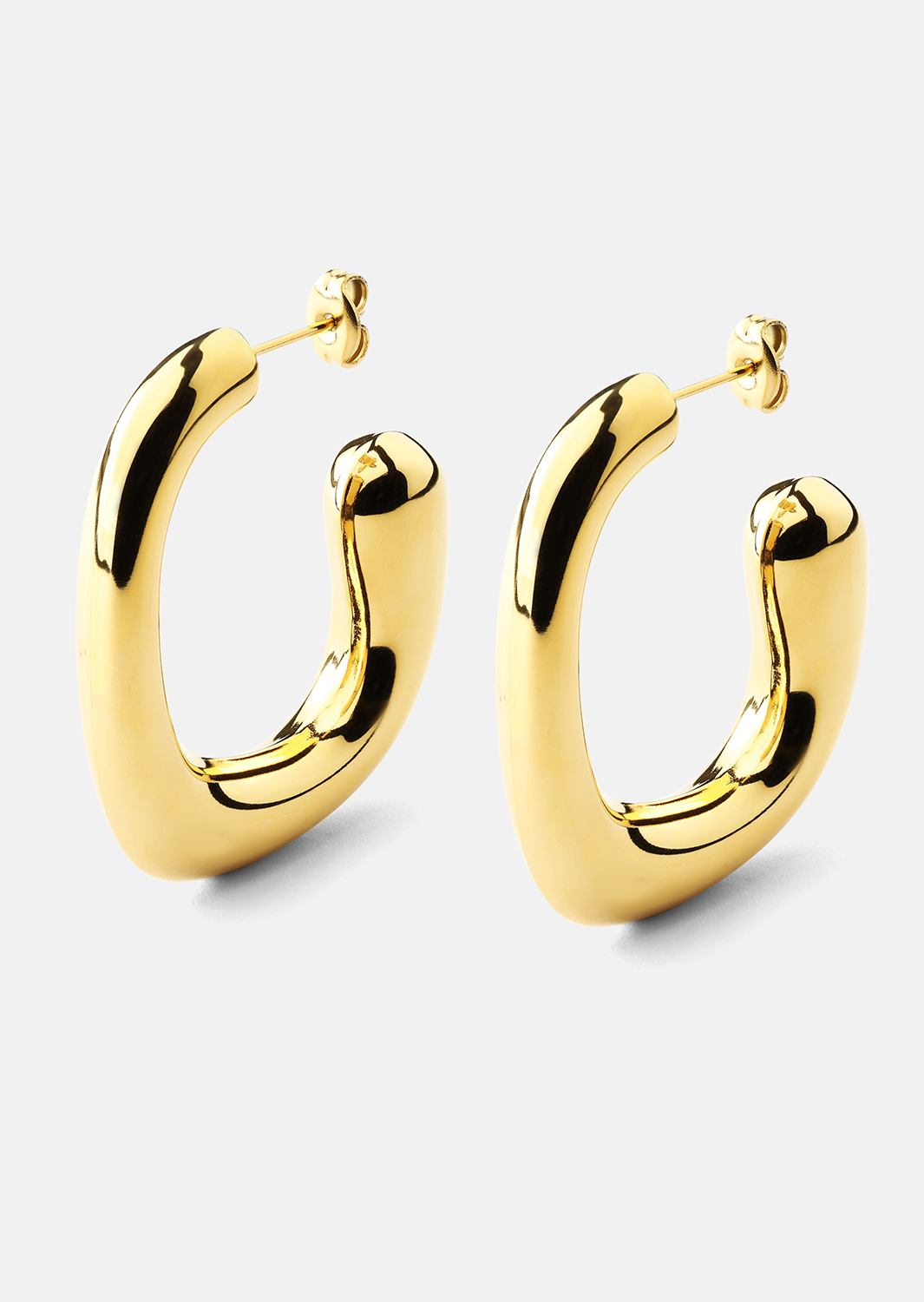 Kolczyk Elegant Curve - 18k Pozłacany