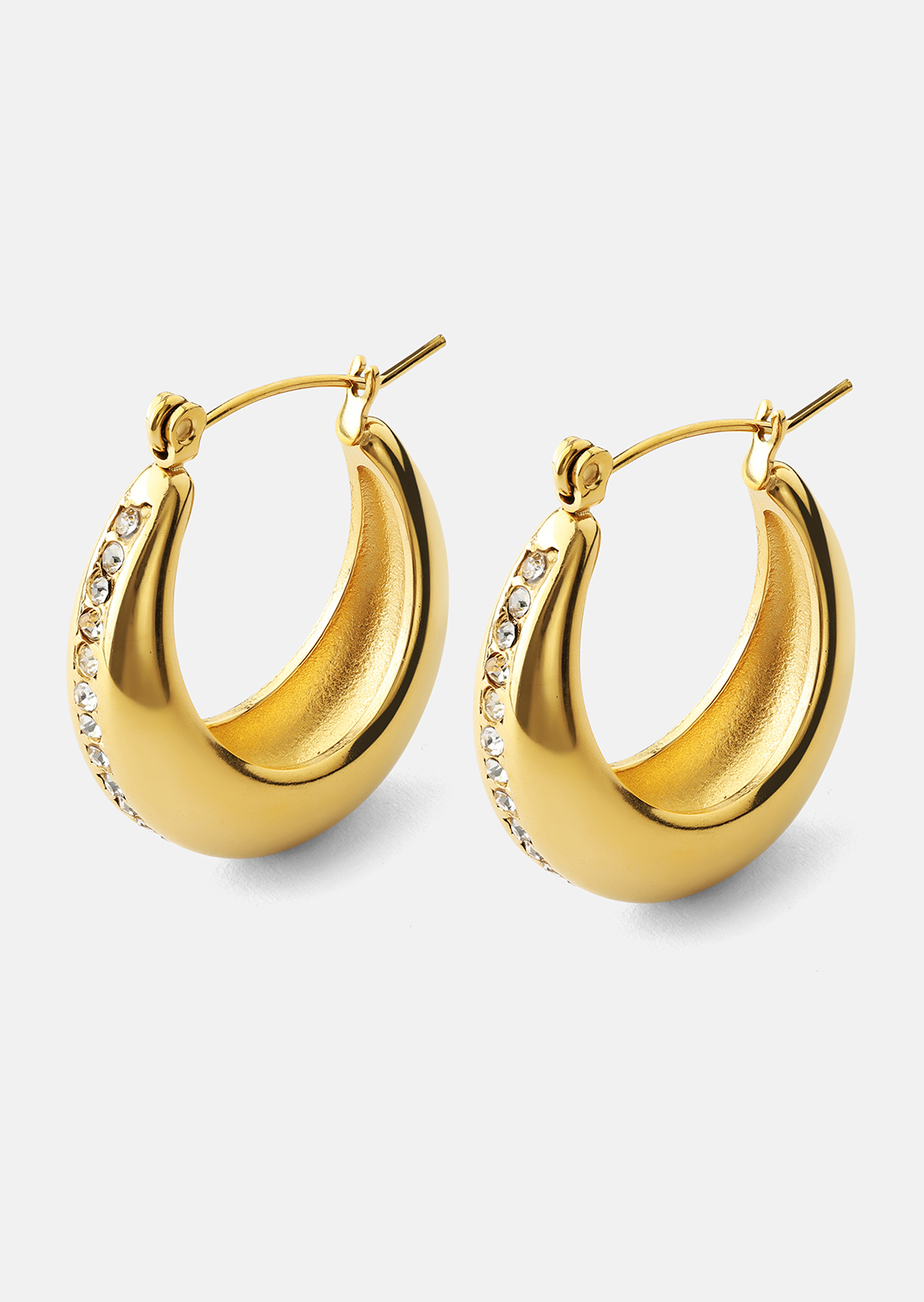 Kolczyki Shine Hoops - 18k Pozłacane