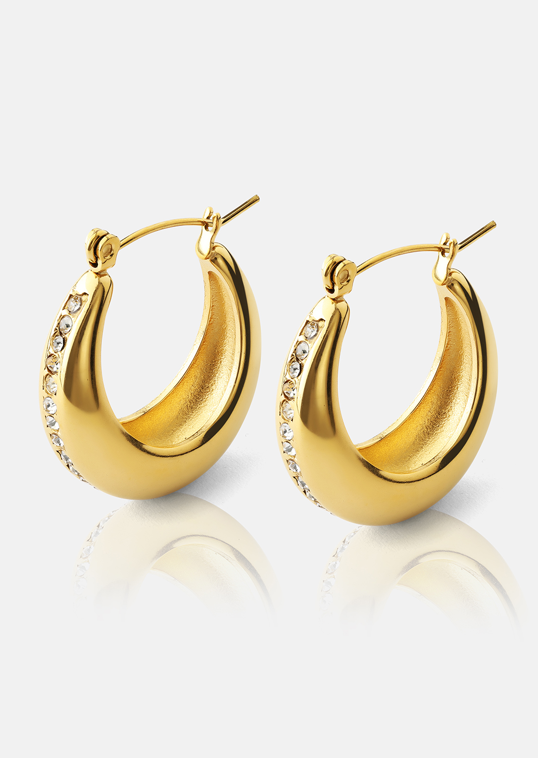 Kolczyki Shine Hoops - 18k Pozłacane